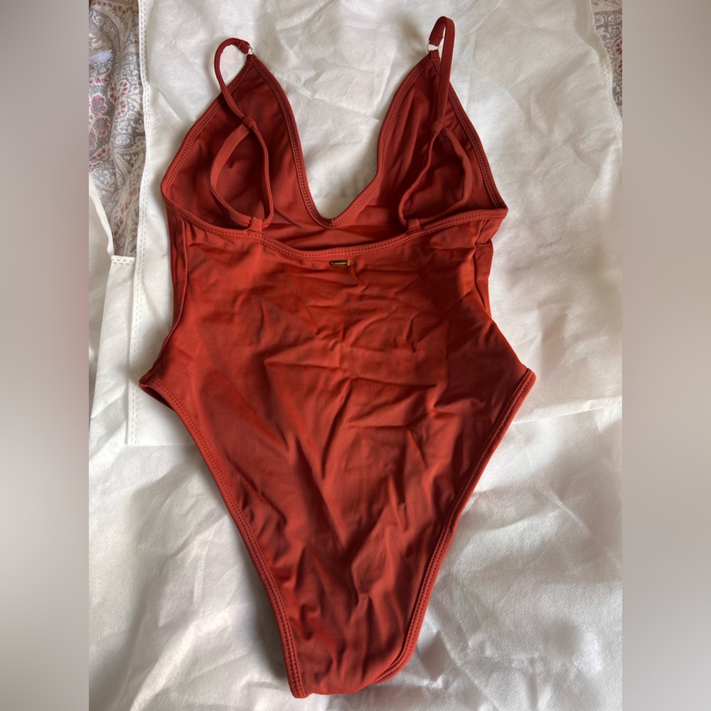 Rust Red One-Piece Swimsuit